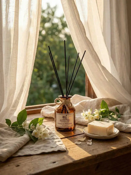 N°:1 - Jasmine & Whitesoap // Pazar Sabahı Çubuklu Oda Kokusu 130ml
