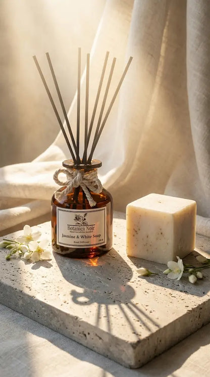 N°:1 - Jasmine & Whitesoap // Pazar Sabahı Çubuklu Oda Kokusu 130ml