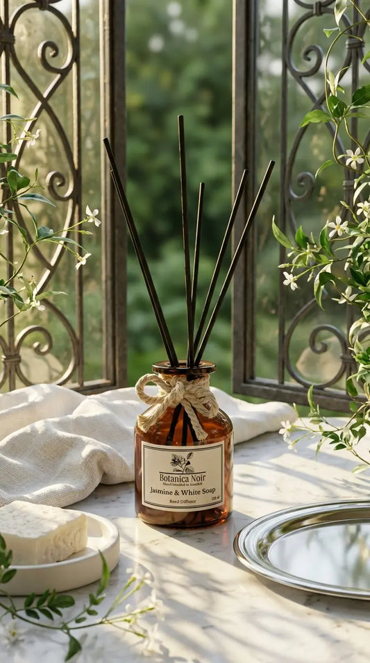 N°:1 - Jasmine & Whitesoap // Pazar Sabahı Çubuklu Oda Kokusu 130ml