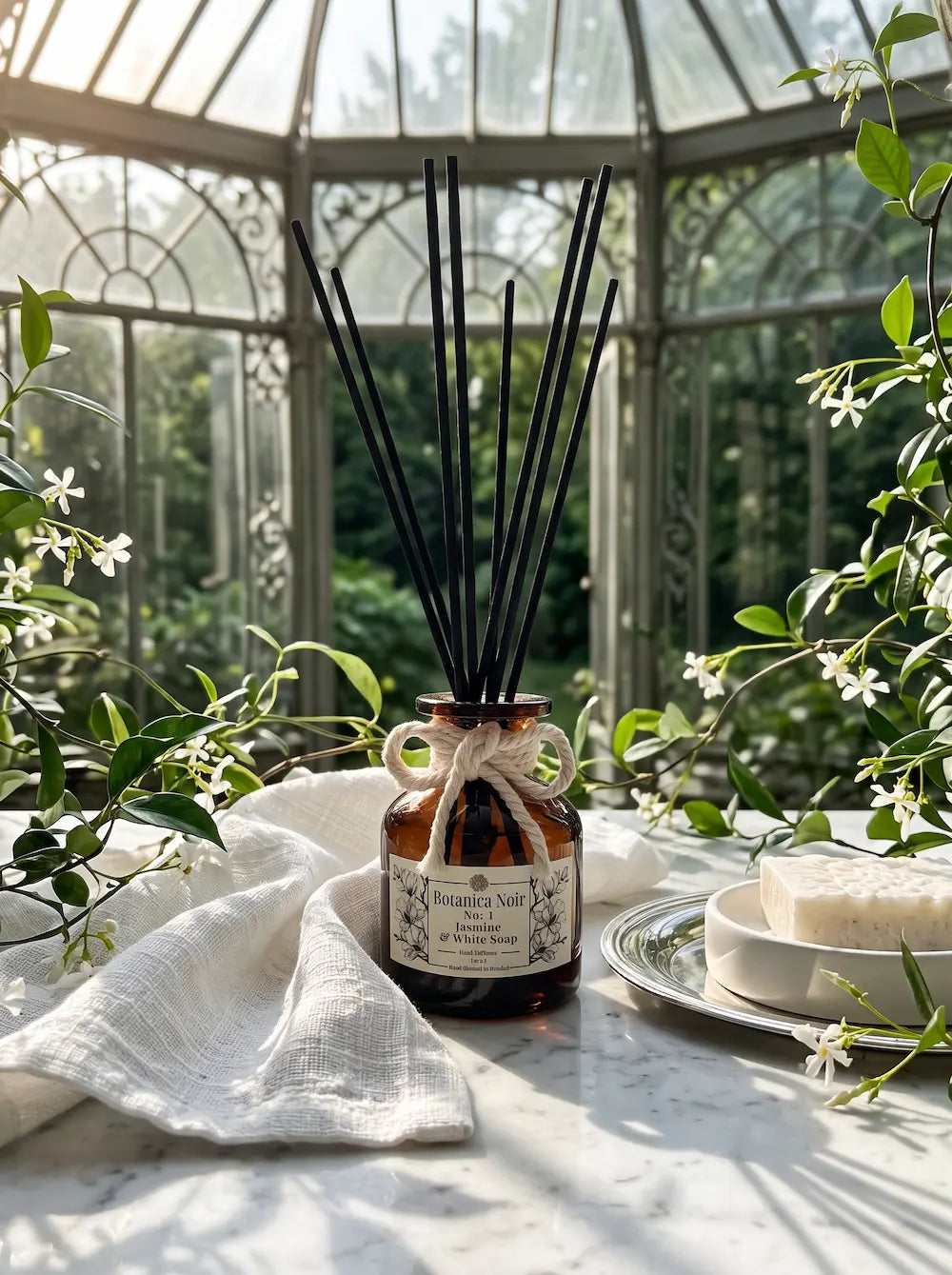 N°:1 - Jasmine & Whitesoap // Pazar Sabahı Çubuklu Oda Kokusu 130ml