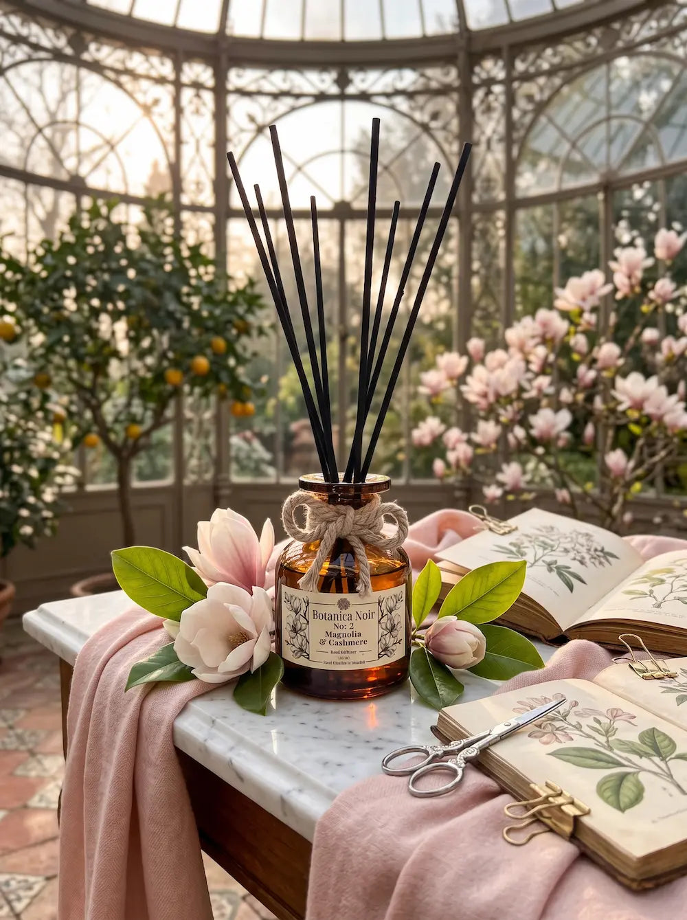 N°:2 - Magnolia & Cashmere // Manolya Zerafeti Çubuklu Oda Kokusu 130ml